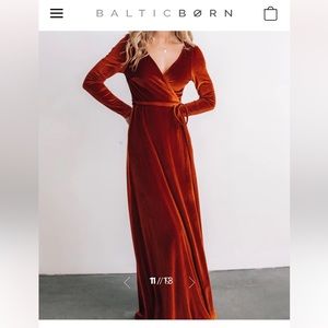 Baltic Born Esmerelda Rust Wrap Dress